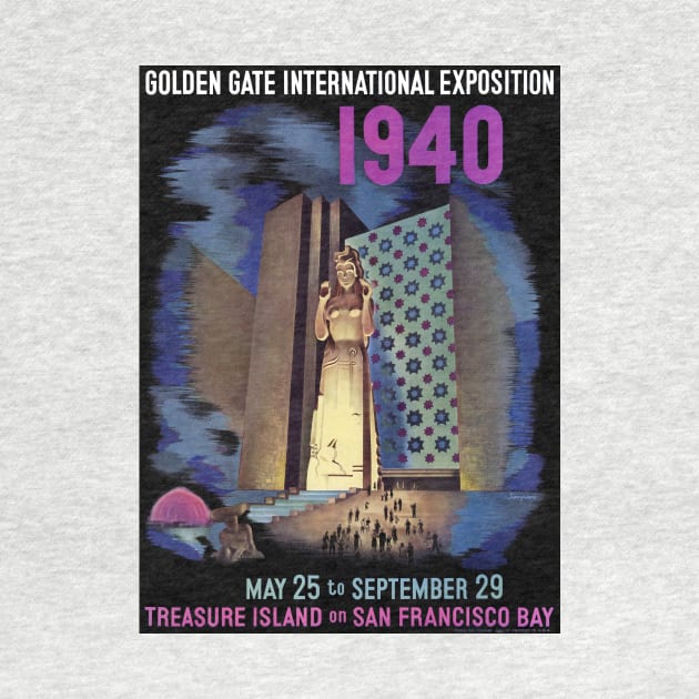 1940 Golden Gate International Exposition Vintage Poster by vintagetreasure